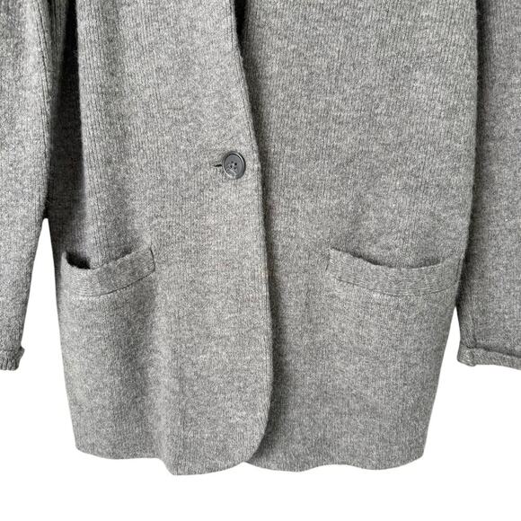 NWT J.Crew Cocoon Sweater Blazer Wool Merino Alpaca in Light Gray, Size XS - Picture 7 of 12